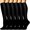 Black, variant on 6 Pairs Copper Compression Socks for Women & Men Circulation 15-20 mmHg - Better Blood Flow, Swelling , Best Support for Medical, Running, Nursing