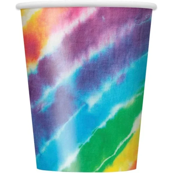 Unique Tie Dye Party Cups, 8Ct, 9 Oz, Multi,Party Tableware & Serveware