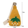 thumbnail image 3 of Meitianfacai Strawberry Pattern Crossbody Bag, Small Shoulder Purse with Adjustable Strap (Yellow), 3 of 9