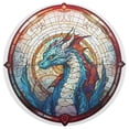 thumbnail image 3 of Ryvnso Dragon Bohomia Round Plate Mats Dining Table Placemat Set of 4 for Holiday Decoration, 3 of 7