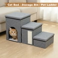 thumbnail image 4 of golytefs 3 Levels Step Pet Climbing Ladder Multifunctional Cat Bed Stairway Storage Box, 4 of 9