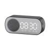 thumbnail image 2 of Reloj de superficie de espejo con altavoz multifuncional compatible con Bluetooth (negro) Likrtyny Libre de BPA, 2 of 4