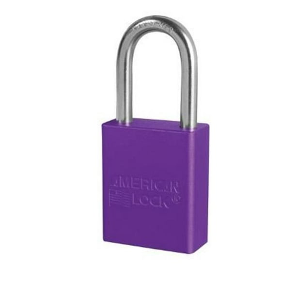 American Lock 045-A1106PRP Safety Lock-Out Padlock Keyed Different, Purple
