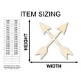 thumbnail image 2 of Unfinished Wood Crossed Arrows Shape 4" / 1/4", 2 of 3