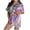 Purple, variant on Levmjia Womens Pajama 2 Piece Set Casual Lapel Short Sleeve and Shorts With Pocket Printed Sleepwear Soft Comfortable Outfit Home Daily Wear