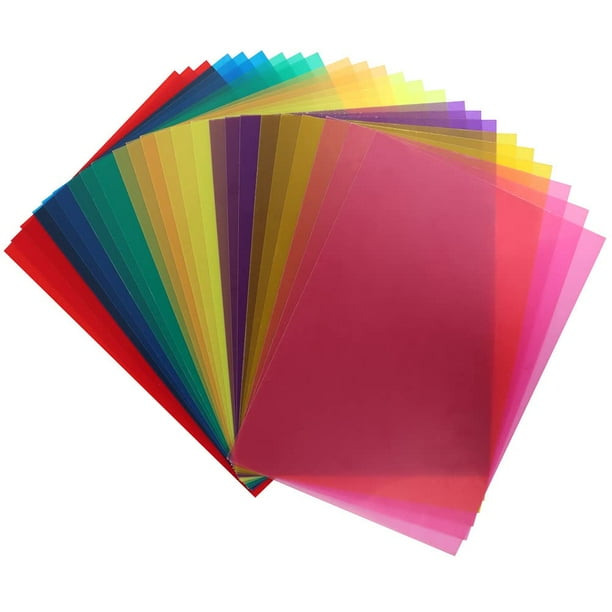 Filtro corrector de gel BUYGOO, 24 unidades, 8 colores surtidos, 29,2 x 21,1 cm