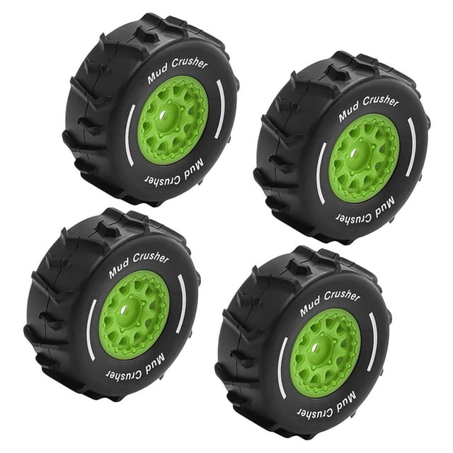 Milaget 4 Pieces 1/16 Scale RC Tires Stylish Short Course Sand Tires for Green
