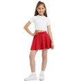 thumbnail image 4 of Minifaldas BOOPH para niñas, informales, con bolsillos, rojas, de 10 a 11 años, 4 of 7