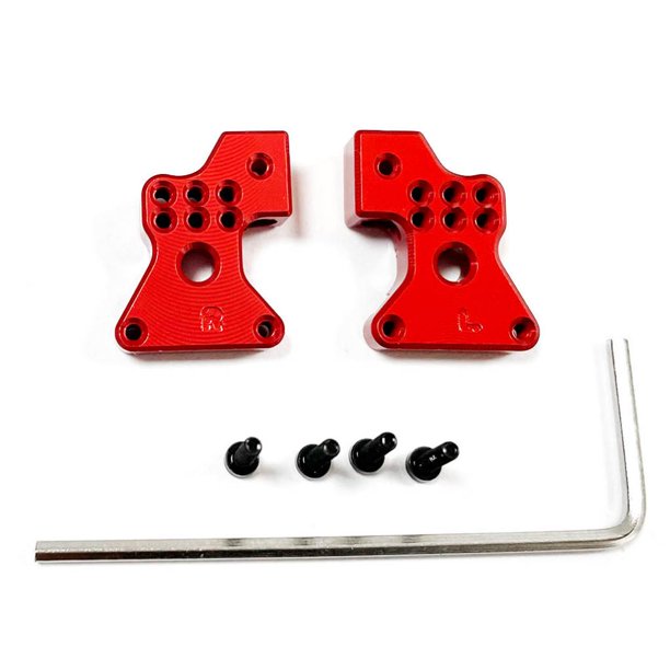 Torre de choque trasera ajustable Tholdsy RCGOFOLLOW 2x de aleación de aluminio para 1/24 Axial SCX24 Rojo