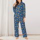 thumbnail image 2 of Fotbe Construction Vehicles Conjunto de Pijama de Manga Larga para Mujer con Estampado, Ropa de Dormir de 2 Piezas, Conjunto de Casa Suave y Cómodo con Bolsillos-X-Large, 2 of 7