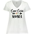 thumbnail image 3 of Inktastic Cane Corso Mama with Flowers and Arrow Women's Plus Size V-Neck T-Shirt, 3 of 5