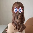 thumbnail image 6 of Independence Day Patriotic Hair Bow Clip Set Handmade Star Flag Design Party Hair Accessory for Women and Girls National Day Celebration, 6 of 7