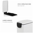 thumbnail image 6 of Innovaze 11.9 Gal./ 45 Liter  Slim Stainless-Steel-Made Step-on kitchen Trash Can (Matt White), 6 of 9