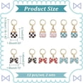 thumbnail image 2 of 24 Pcs Handbag Bowknot Stitch Markers Enamel Alloy Crochet Stitch Marker Charms Removable Leverback Clasps Locking Stitch Marker for Knitting Weaving Sewing Jewelry Making for DIY, 2 of 6