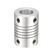 4mm to 8mm Shaft Coupling Flexible Coupler Motor Connector Joint L25xD18 Silver