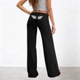 thumbnail image 3 of HOWPAY Womens Sweatpants Angel Wings High Waist Straight Leg Vintage Y2k Streetwear with Rhinestone Loose Fit Stretchy Lightweight Lounge Pants Black XL, 3 of 6