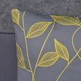 thumbnail image 2 of Noble House Magari Cute Leaves Outdoor Cushion in Yellow and Gray (Set of 2), 2 of 6