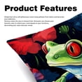 thumbnail image 2 of Frog Covers Pillows Set of 2 with Unique Patterns, Throw Pillow Inserts for Bed or Couch, Available in 16x16, 18x18, 20x20 Inches for Any Occasion, 2 of 6