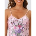 thumbnail image 5 of INSPIRE CHIC Women's Valentines Day Satin Nightgowns Chemise Nightwear Silk Dress Mini Floral Lingerie M Pink, 5 of 6
