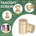 thumbnail image 3 of 4 Pcs 0.59" x 0.8" Tornillos de soporte de aleación de aluminio Kit de hardware de montaje de letreros de pared con 4 tornillos para colgar letreros de acrílico y vidrio, rosa dorado, 3 of 6