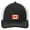 Black/White, variant on Canada Flag Patch Adjustable Adult Mesh Hat, Solid Black