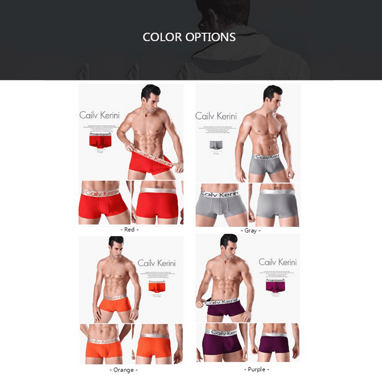 4 Pcs Men Red Color Underwear Big Size Boxers Shorts Underpants