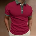 thumbnail image 2 of adviicd Polo pour Hommes Polo à Manches Courtes Évacuant l'Humidité Performance Dry Fit Golf Polo Rouge,m, 2 of 4
