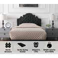 thumbnail image 7 of Twin Upholstered Platform Bed Frame with 47" Tall Adjustable Headboard - Black - Oliver & Smith - Elizabeth, 7 of 7