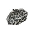 thumbnail image 1 of ChicHeadwear Béret Français Imprimé Léopard Guépard - Noir/léopard, 1 of 1
