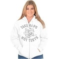 thumbnail image 4 of Funny Study Nerd Take Naps Not Tests Unisex Fleece Graphic Zip Up Hoodie Brisco Brands 3X, 4 of 5