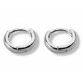 thumbnail image 5 of RYSKYJEWELRY Small Huggie Earrings, 925 Sterling Silver, Outer 8mm, Adult, 5 of 10