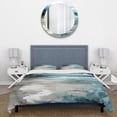 thumbnail image 3 of Designart "Waves Along the Coast IV" Modern Landscape Beach Bedding Covert Set - Modern Beach Grey Landscapes Bed Set With 2 Shams, 3 of 6