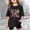 Black, variant on Girls Letter Print Oversized Short Sleeve T-Shirt Casual Crewneck Basic Tee for Toddler Kids and Short Sleeve Shirt for Girls Tees Kids Tshirts Clothes Summer Tops T-Shirt