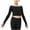 Black, variant on Kids Girls Ballet Wrap Top Long Sleeve Dance Sweater Soft Ballet Warm Up Pullover Crop Top for Leotard 5-16 Years