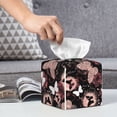 thumbnail image 6 of Lsque Butterfly Printed Tissue Box Cover Holder, Facial Paper Organizer Dispenser,Square with Bottom Belt, PVC Leather Decorative Organizer, 6 of 8