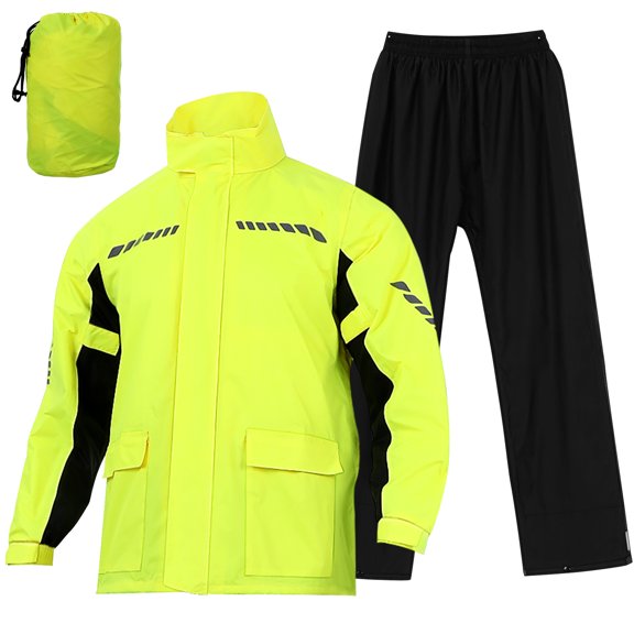 SWETRACE 1Jgo Traje De Lluvia Para Ciclismo Reflectante Con Chaqueta Y Pantalón Resistente Al