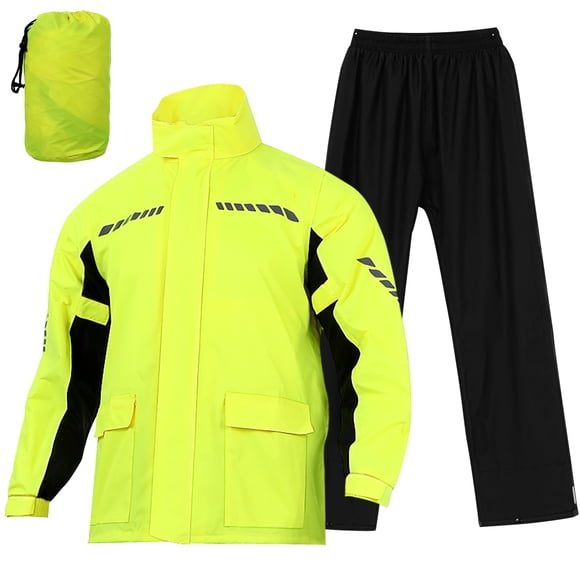 SWETRACE 1Jgo Traje De Lluvia Para Ciclismo Reflectante Con Chaqueta Y Pantalón Resistente Al