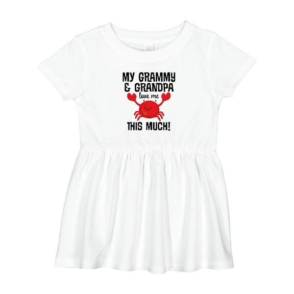 Inktastic My Grammy and Grandpa Love Me Girls Baby Dress