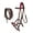 Brown/Pink, variant on Horse Western Leather Purple Padded Bitless Sidepull Bridle w/ Reins 77RS32PR
