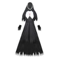 thumbnail image 1 of Disfraz de personalizada mala, vestido de  negra, collar de guantes altos Negro M Zulema  disfraz de monja mujer, 1 of 8