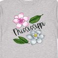 thumbnail image 4 of Inktastic Mississippi Magnolia Flowers and Leaves Boys or Girls Long Sleeve Toddler T-Shirt, 4 of 5