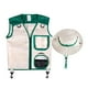 thumbnail image 3 of Conjunto de disfraz de explorador para niños, chaleco de carga y sombrero, juego de rol, vestido de aventura en el patio verde, 3 of 9