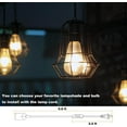thumbnail image 3 of Plug in Hanging Light Kit, Retro Hanging Lights with Plug in Cord, E26 E27 Industrial Pendant Light Fixture, 5.9 FT Cord with On/Off Switch Hanging Lamp for Living Room Bedroom 2 Pack, 3 of 6