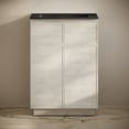 thumbnail image 6 of St. Tropez 24" Freestanding Bathroom Vanity in White Oak with Black 3-Hole Widespread Sink Top, 6 of 6