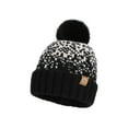 thumbnail image 2 of Ynynloco Womens Fashion Winter Knitted Beanie Hat,Warm Fleece Lined Soft Chunky Trendy Ski Cap with Cute Pom Pom, 2 of 4