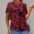 thumbnail image 6 of Animal Print Patterns T Shirts Basic T-Shirt Short Sleeve Ladies Tee Shirt Summer Graphic Clothing, 6 of 6