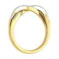 thumbnail image 2 of 10K Yellow Gold Diamond Twisted Wedding Band Ring (0.13 Carat) (Ring Size 5), 2 of 6