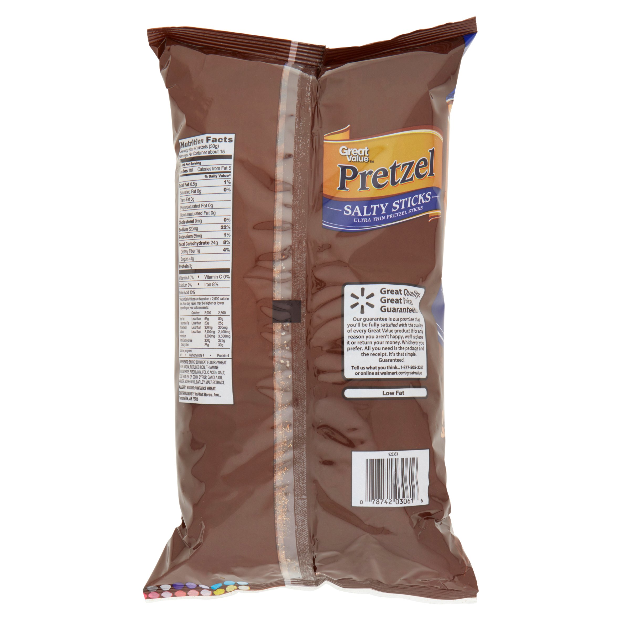 Great Value Pretzel Sticks Nutrition Runners High Nutrition