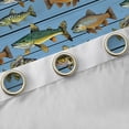 thumbnail image 4 of Manfei Fishing And Hunting Blackout Curtains Set of 2 (52x84 Each),Rustic Farmhouse Cabin Window Curtains,Bass Big Fish Curtains and Drapes For Teens Boys,Breathable Home Decor, 4 of 6