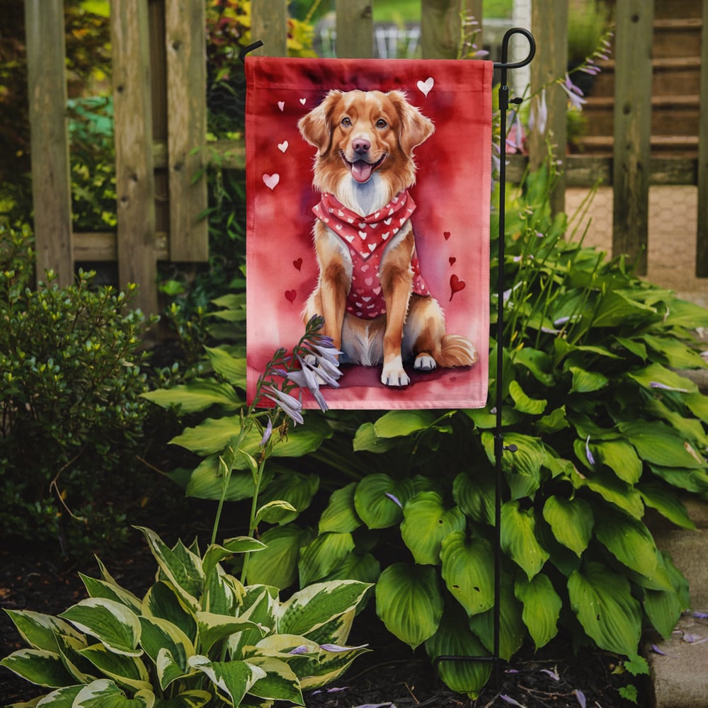 Nova Scotia Duck Tolling Retriever My Valentine Garden Flag 11.25 in x 15.5 in